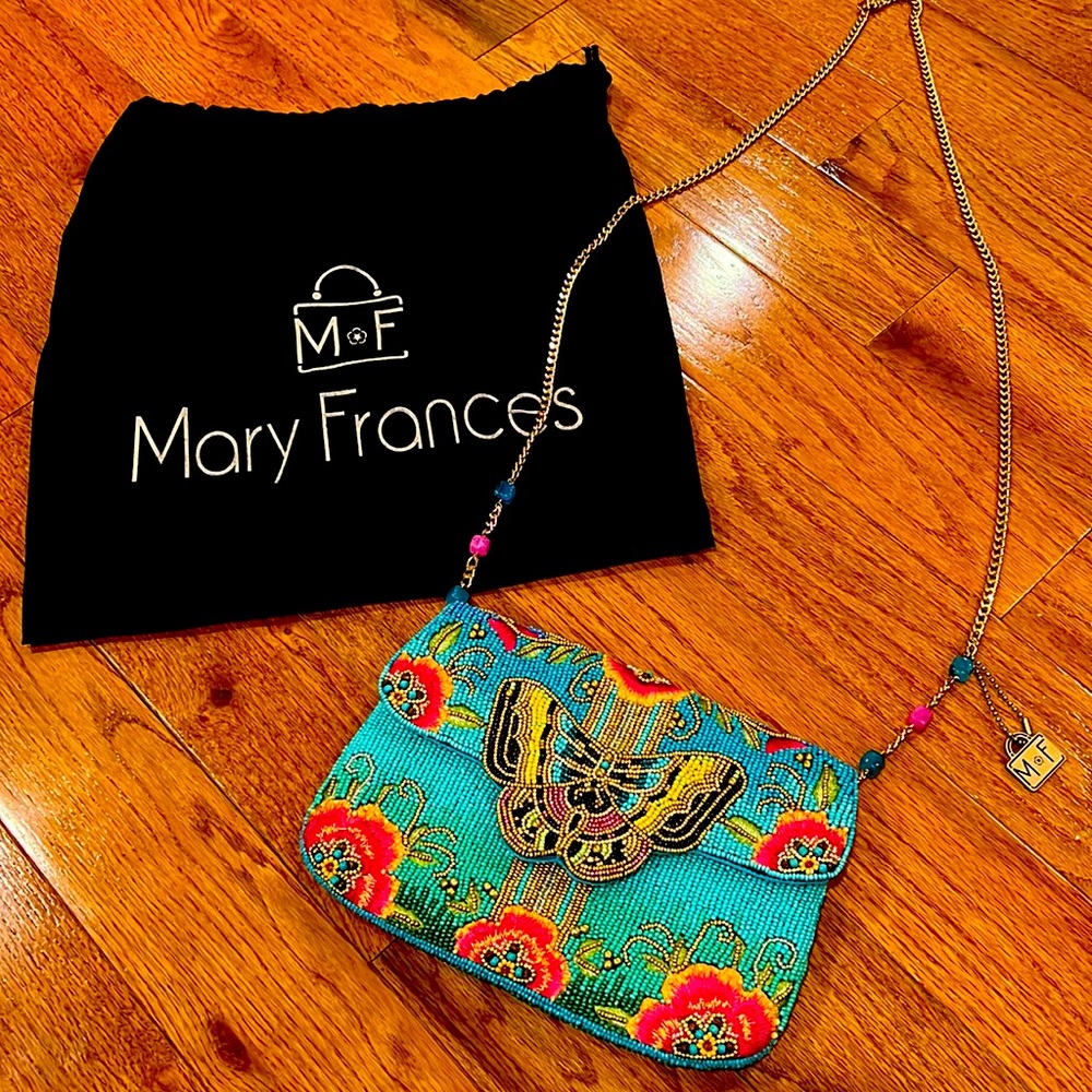Mary Frances beaded butterfly purse